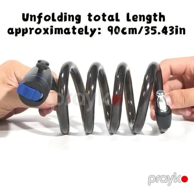 Velosiped kilidi açar ilə, polad tros, 2.98 sm - velosport_122 — Mallar, Bakı (2)