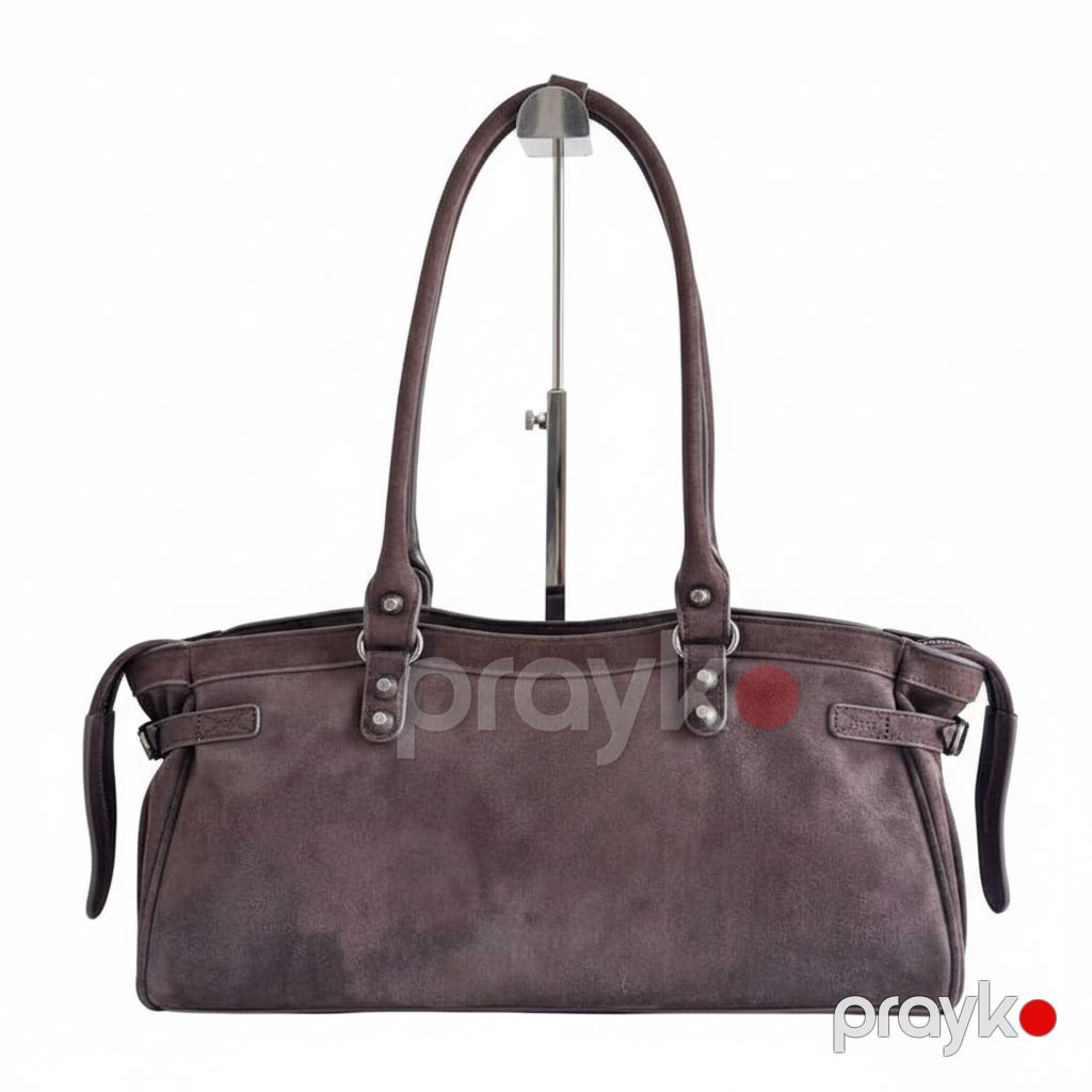 Balenciaga Suede Handbag (38 sm) – Qəhvəyi Rəngli Dəbdəbəli Çanta — Çantalar, çamadanlar, cüzdanlar, Bakı (2)