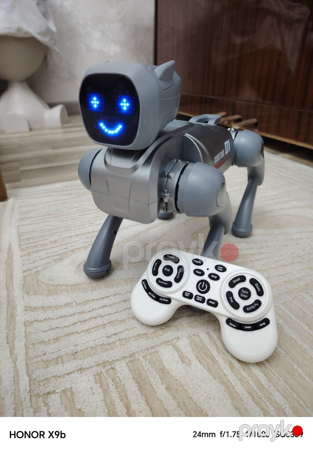 AI Bionic Mecha Robot İt – pultla idarə olunan interaktiv oyuncaq — Oyuncaq figuraları, Güzdək (2)