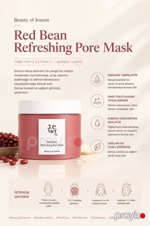 Üz maskası Beauty of Joseon Red Bean Refreshing Pore Mask — Bakı