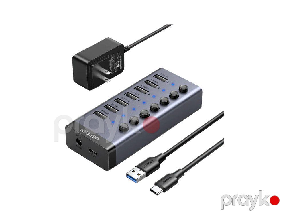 7 Girişli USB 3.0 hub "ugreen 90307 (CM481)" — Periferik cihazlar, Bakı (6)