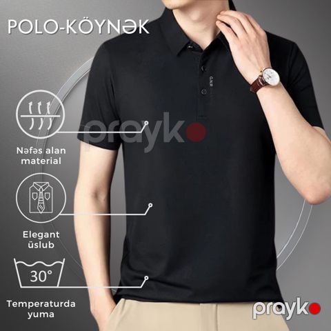 Kişilər üçün polo EB_1074, qara, parça, ölçü 4XL — Bakı