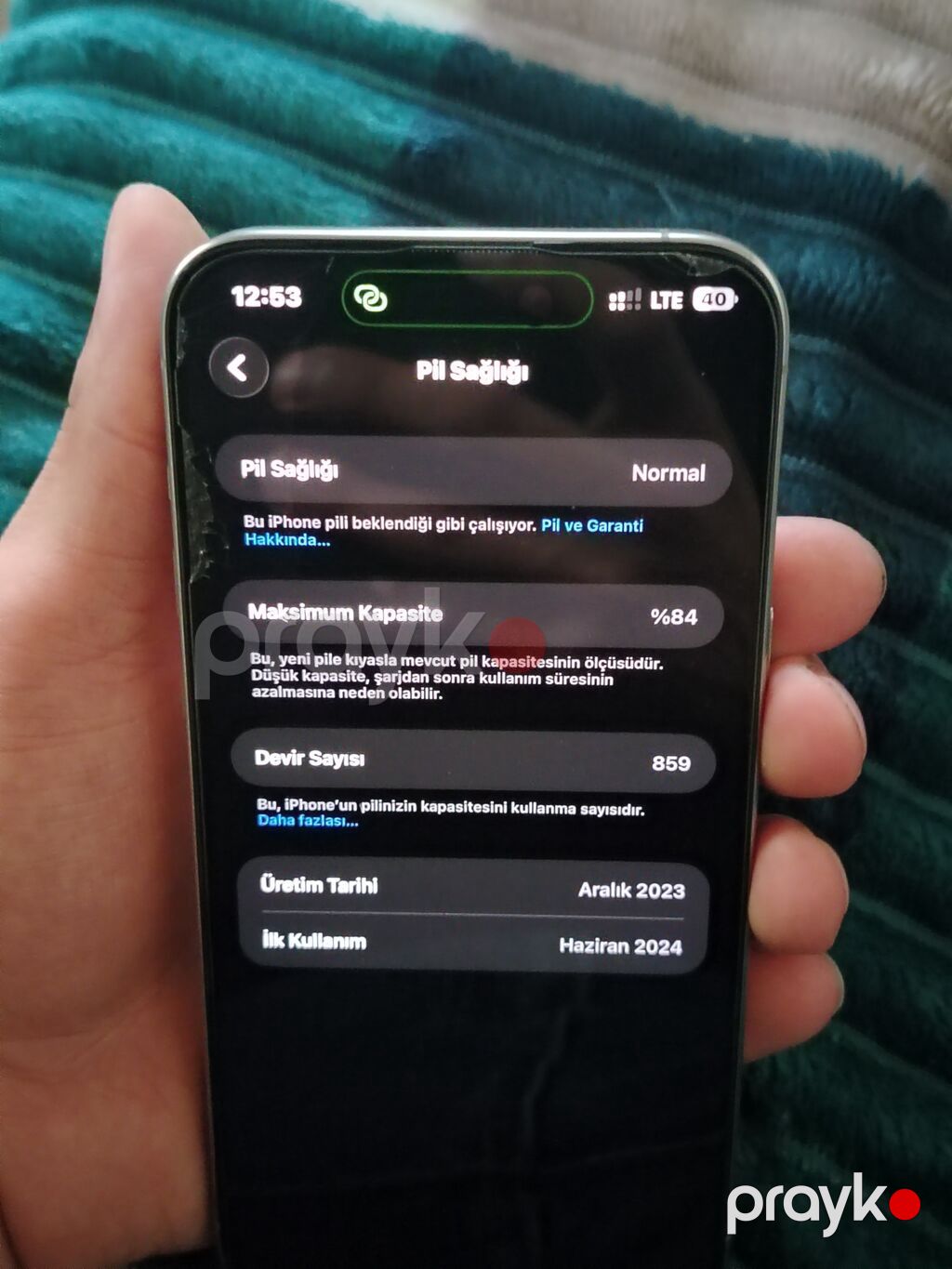 IPhone 15 Pro Max, Gümüşü, Face ID — Apple iPhone, Bakı (6)