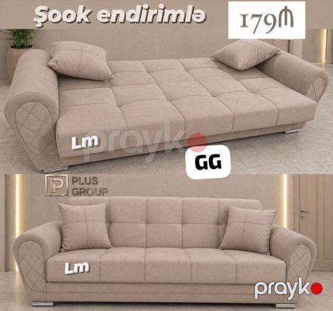 Model: Plus Group divan - Funksiya: çevrilərək tam ölçülü — Bakı