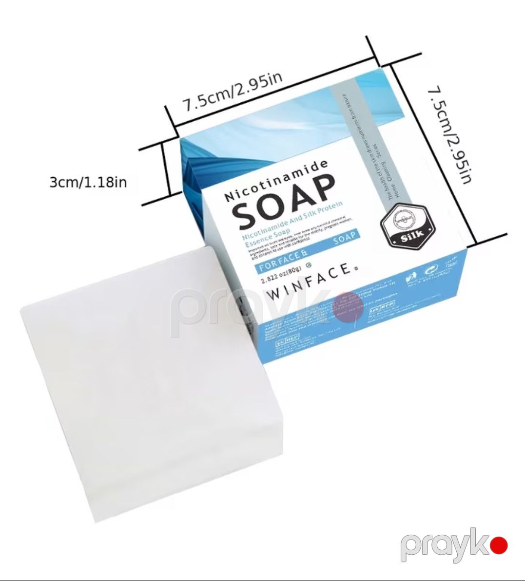 Bərk sabun Winface Nicotinamide Silk Essence Soap 80 q — Mallar, Bakı (2)