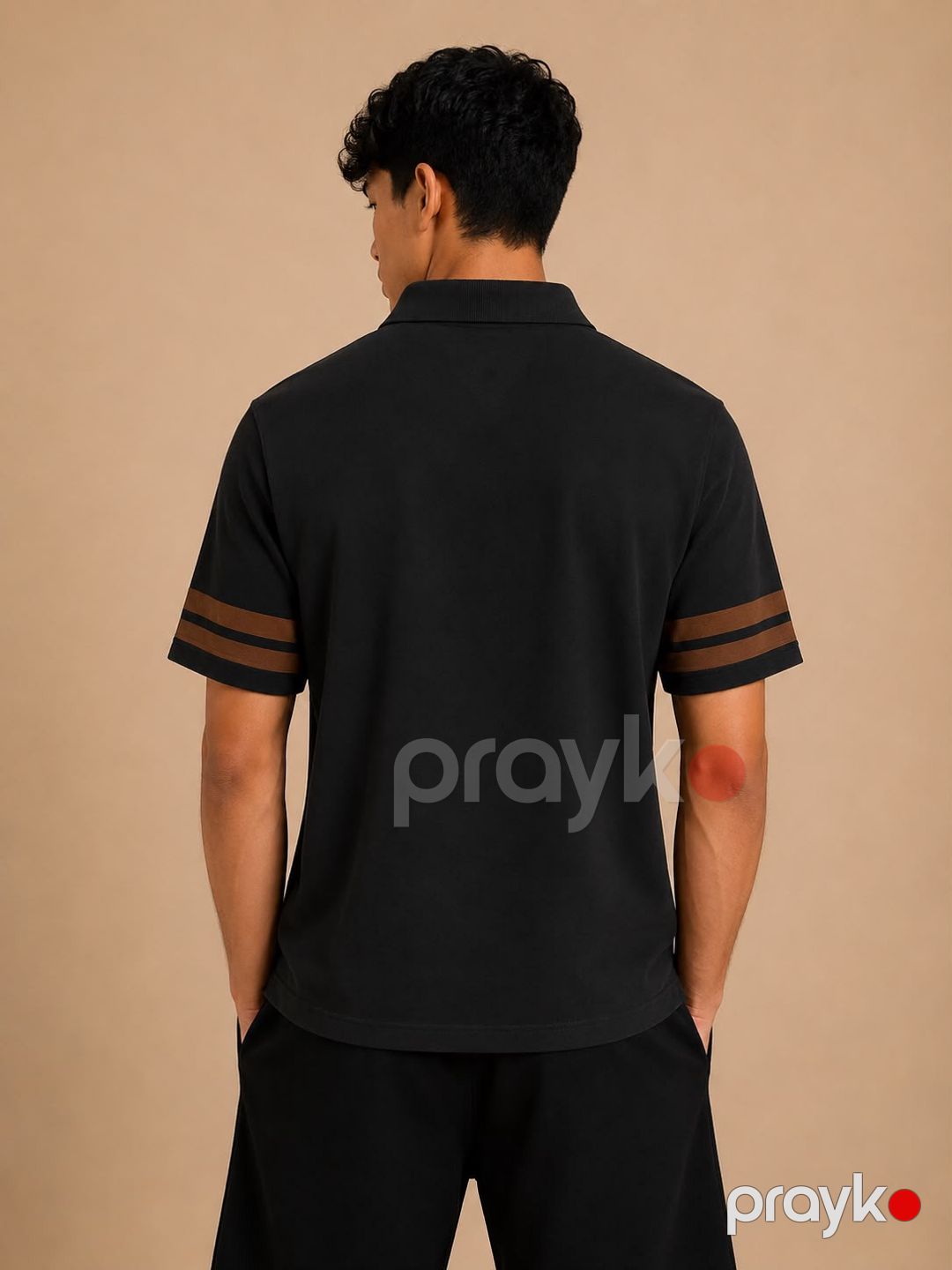 Qısaqollu polo kişilər üçün VC_2589225, pambıq, qara, ölçü M — Mallar, Bakı (2)