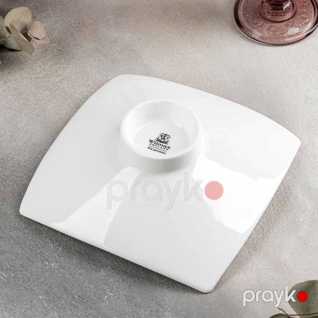 Boşqab Wilmax 991376/A, 26 sm, farfor, ağ — Mallar, Bakı (3)