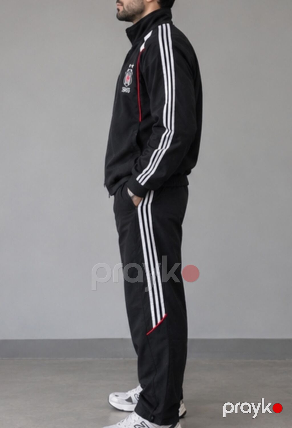 Beşiktaş 1903 temalı kişi idman dəsti (jaket + şalvar) - Rəng: qara — İdman geyimi, Bakı (4)