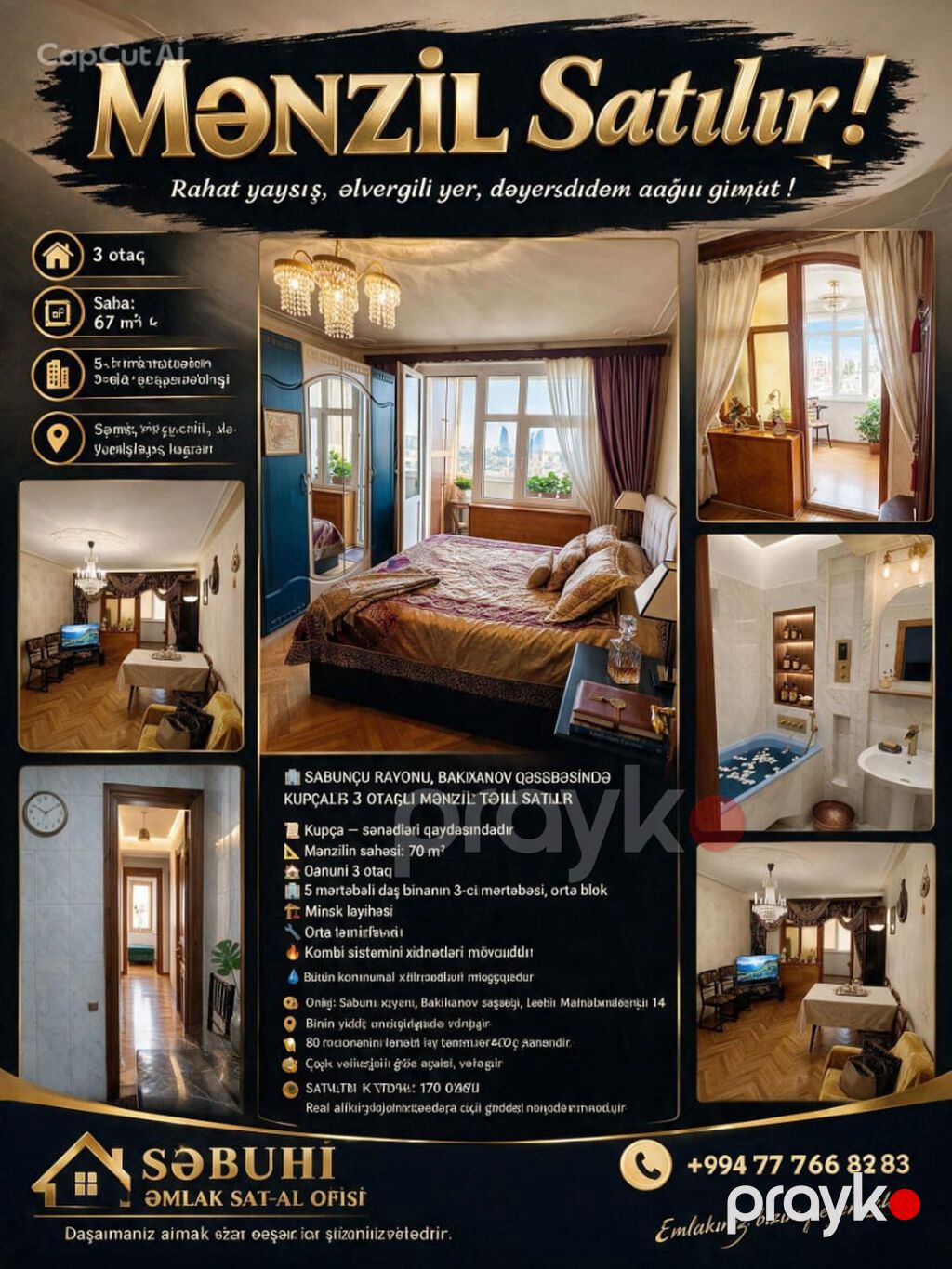 kupcali 3 otaqli bina evi satilir Sabuncu rayonu Bakıxanov — Mənzil, Bakı (3)