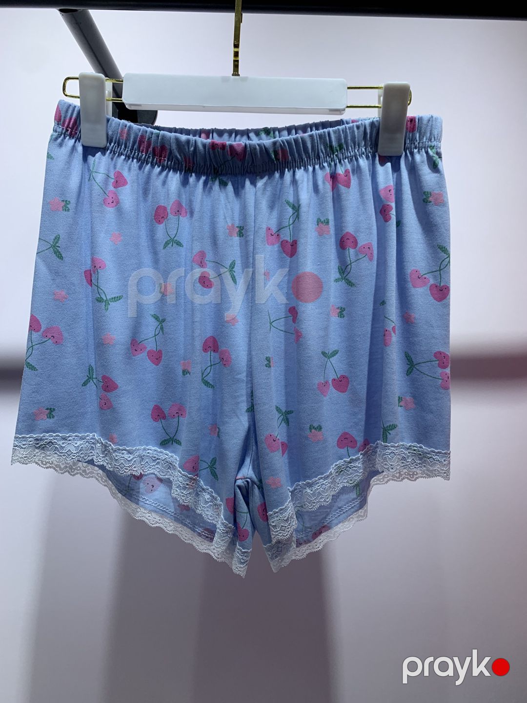 Şortlu pijama dəsti 92335, Mavi, Poliester/Viskoz, Ölçü XL — Mallar, Bakı (3)
