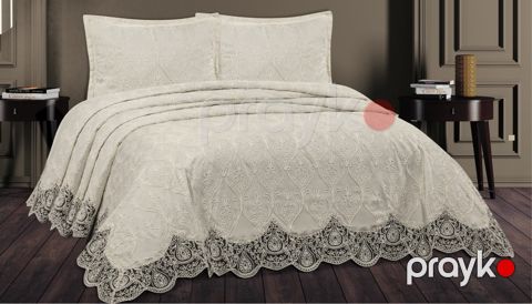 Örtük dəsti Dantel Concept, ikinəfərlik, pambıq, 240x260 sm, yastıq üzü 50x70 sm 2 ədəd — Bakı