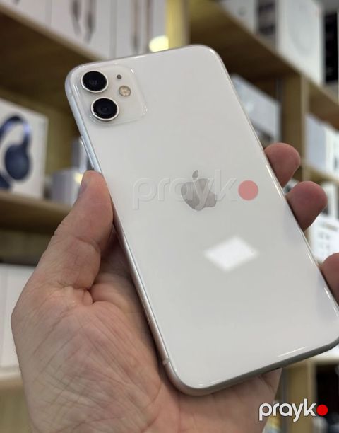 IPhone 11, 128 GB, Ağ, Zəmanət, Simsiz şarj, Face ID — Bakı