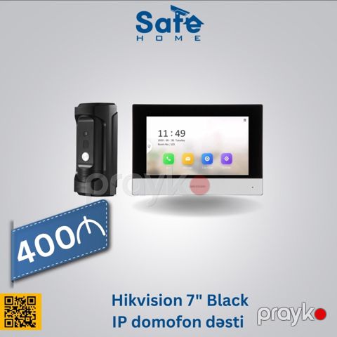 Hikvision 7" Black IP domofon dəsti — Bakı