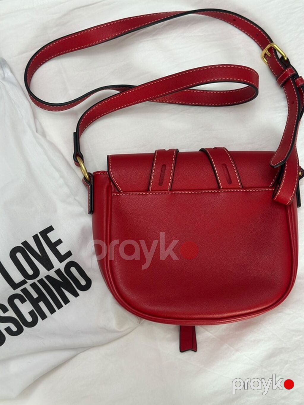 Yeni Love Moschino çiyin çantası - Rəng: parlaq qırmızı - Material — Çantalar, çamadanlar, cüzdanlar, Bakı (2)