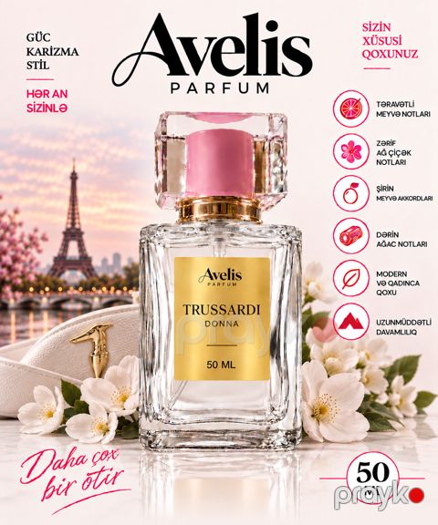 Avelis Parfum Donna ətir suyu qadınlar üçün, 50 ml — Bakı
