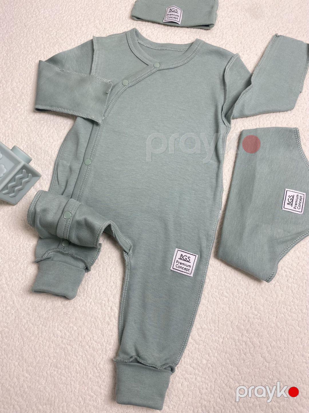Yenidoğulmuş üçün dəst, pambıq, yaşıl, 0-1 ay — Mallar, Bakı (2)
