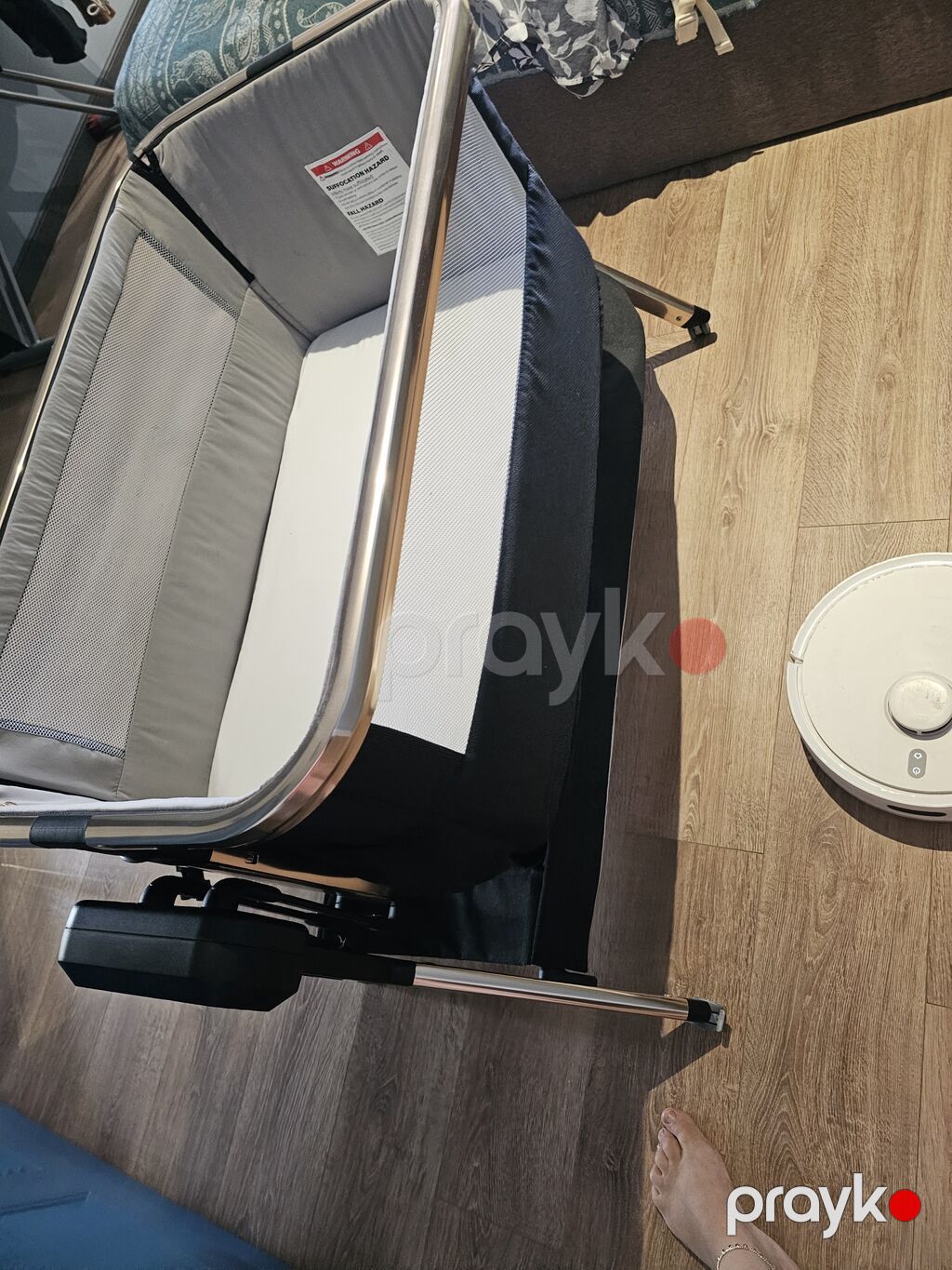 Burbay yan-yana beşik (co-sleeper) - Körpə üçün təhlükəsiz yan mesh — Bəşikləri, Bakı (2)