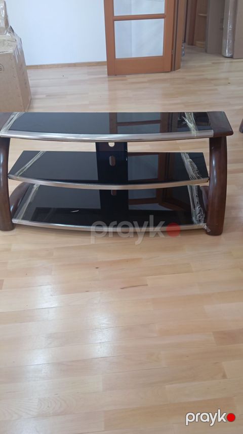 İşlənmiş, Düz TV altlığı, Polkalı, Şüşəli — Bakı
