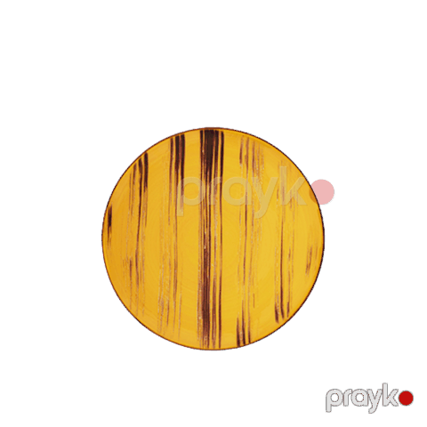 Nahar üçün boşqab Wilmax Scratch WL‑668412/A, dairəvi, 1 əd, 20.5 sm, farfor, sarı — Bakı