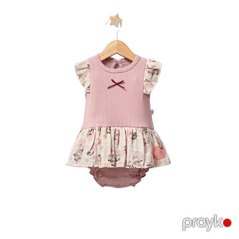 Qızlar üçün bodi 5161T, çəhrayı, pambıq, ölçü 3 ay — Bakı