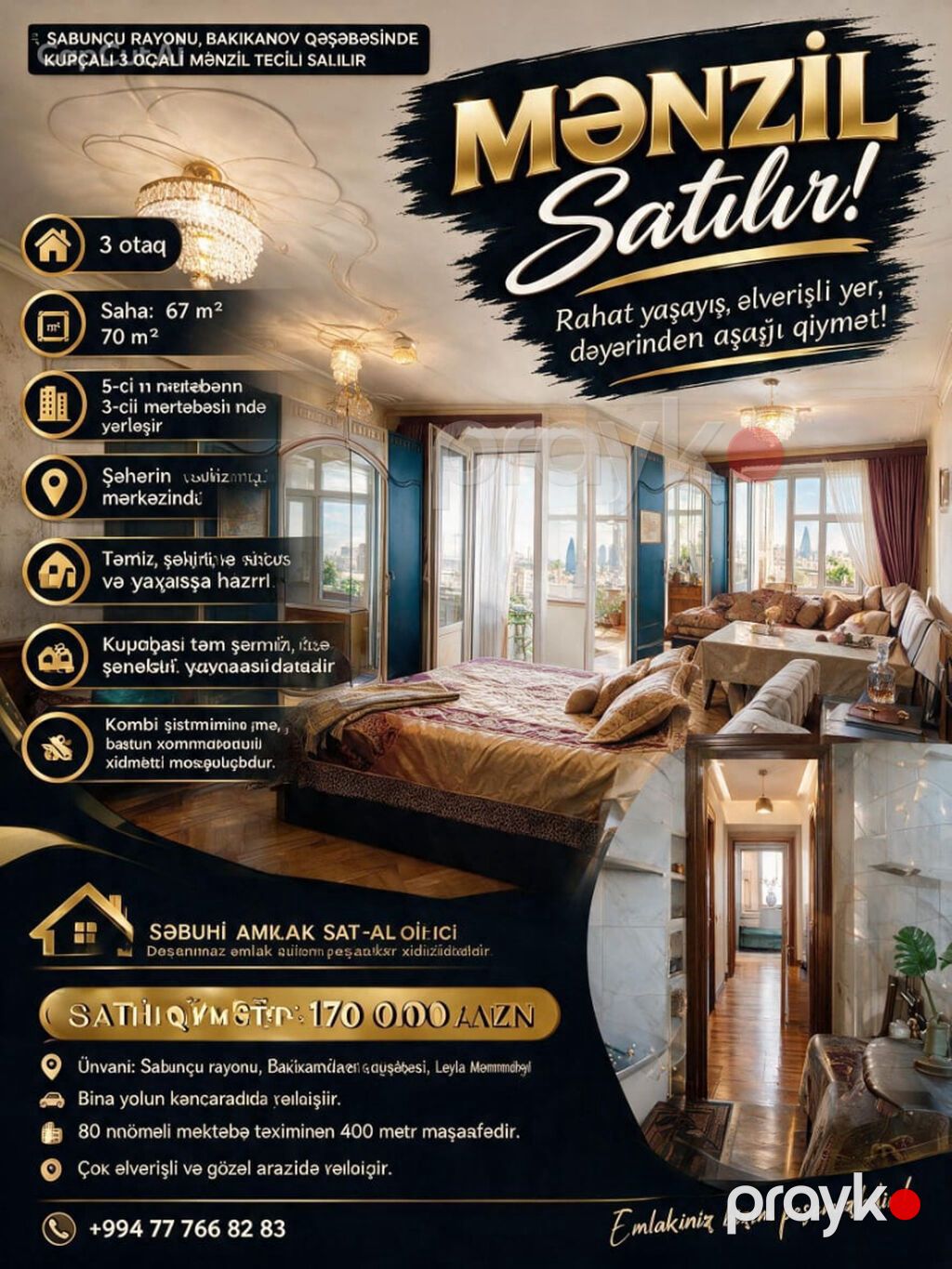 kupcali 3 otaqli bina evi satilir Sabuncu rayonu Bakıxanov — Mənzil, Bakı (2)