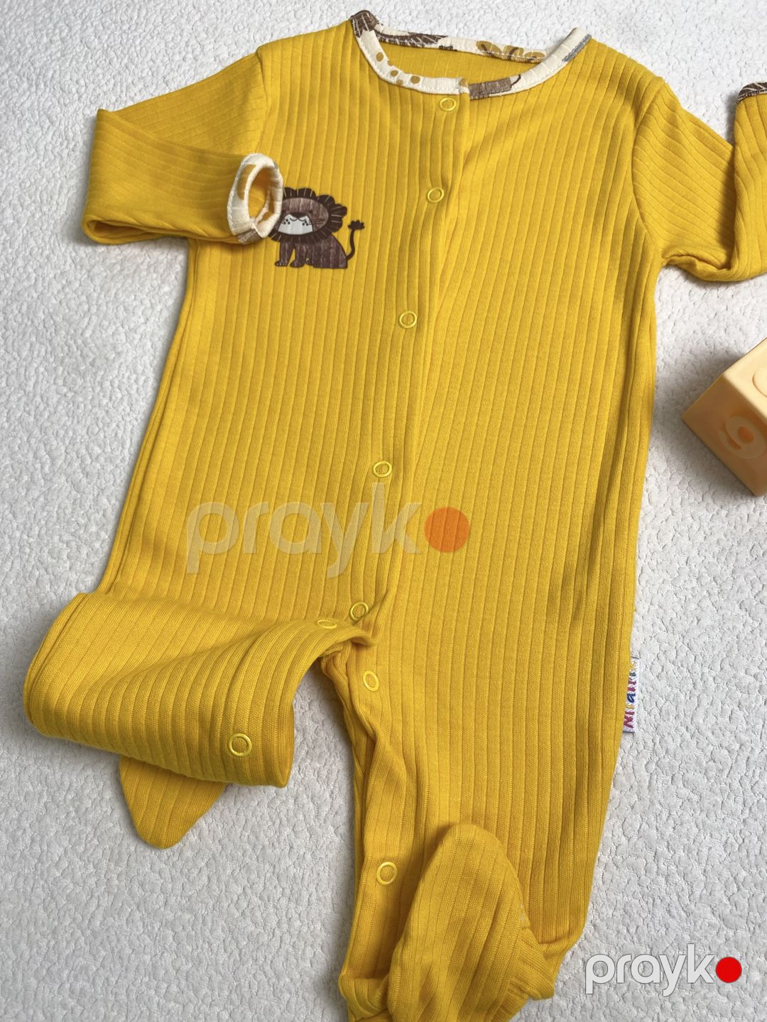 Yenidoğulmuş uşaqlar üçün kombinezon, pambıq, sarı, ölçü 3-6 ay — Mallar, Bakı (2)