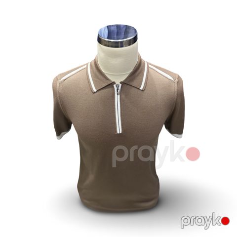 Kişilər üçün polo 2138, bej, pambıq, ölçü 2XL — Bakı