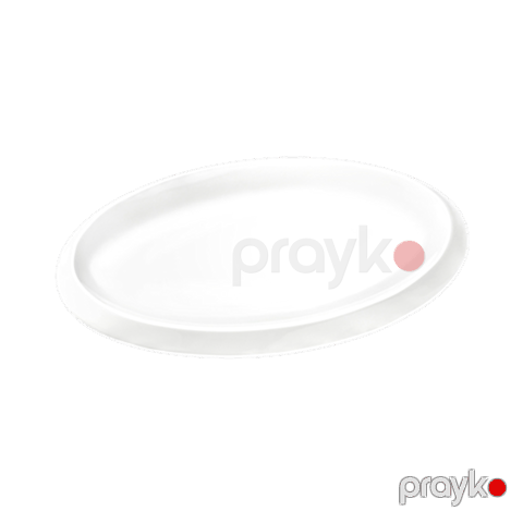 Boşqab Wilmax Teona WL‑992639/A, oval, 1 əd, 25.5 sm, farfor, ağ — Bakı