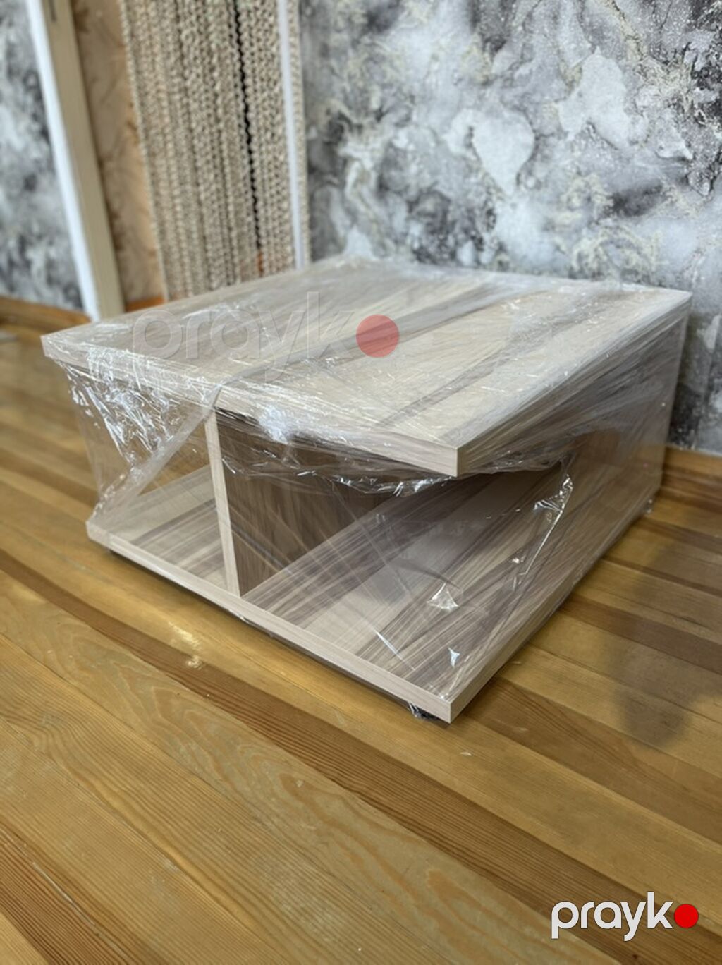 Kvadrat masa, Açılmayan, Təkərsiz, Teksturalı laminat, Zəmanətsiz — Jurnal masaları, Bakı (2)