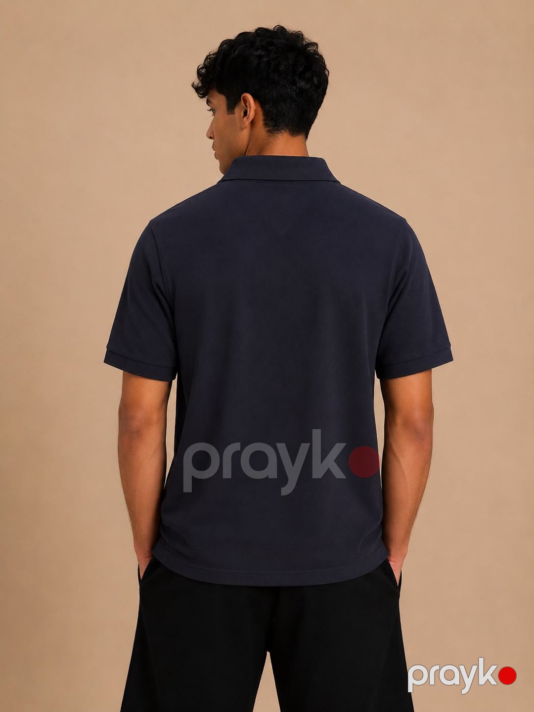 Qısaqollu polo kişilər üçün VC_2589263, pambıq, tünd göy, ölçü 2XL — Mallar, Bakı (2)