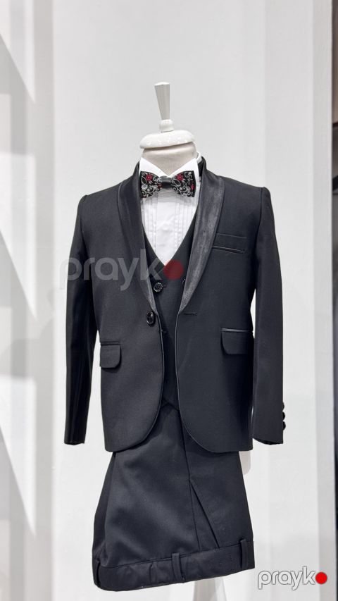 Oğlanlar üçün şalvarlı dəst JGM001, qara, poliester/viskoz, 8 yaş — Bakı