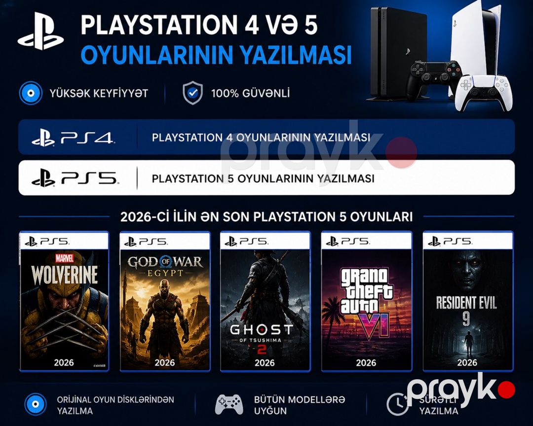 PlayStation 5 oyunlarının yazılması — Oyunlar, konsollər və proqramlar, Bakı (3)