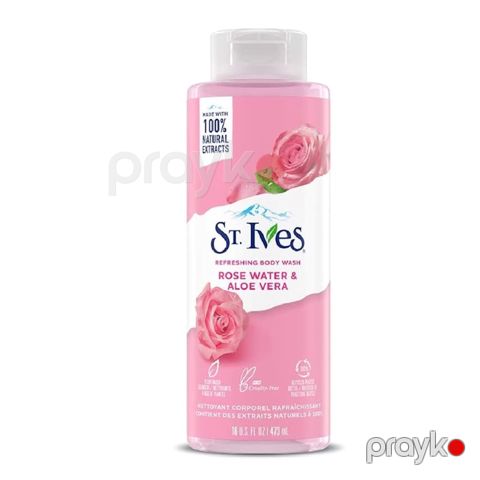 Duş geli St.Ives Rose Water & Aloe Vera 473 ml — Bakı