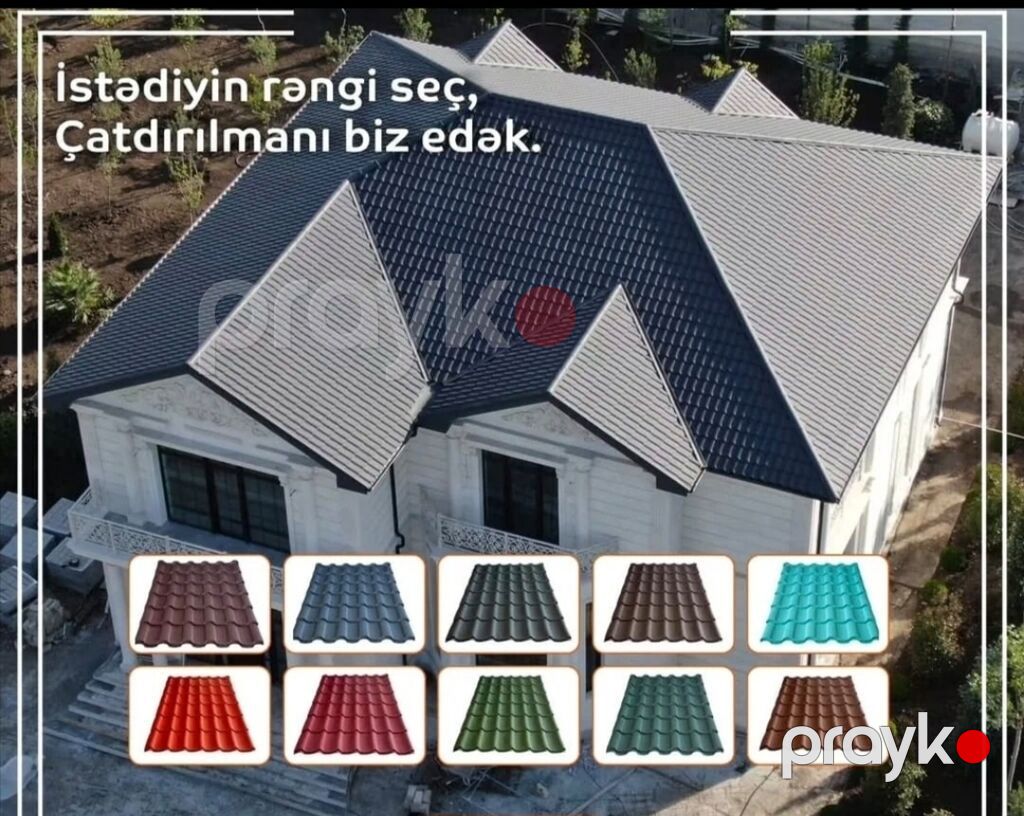 Dam örtüyü və montaj xidməti – Profnastil və metal kirəmit — Dam örtükləri, Bakı (10)