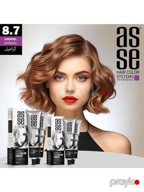 Saç üçün professional krem boya Asse 8.7 Karamel 250 ml — Bakı