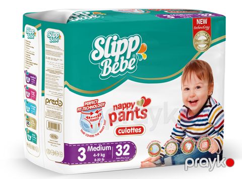 Uşaq bezi-tuman Slipp Bebe, Midi 3, 4-9 kq, 32 əd — Bakı