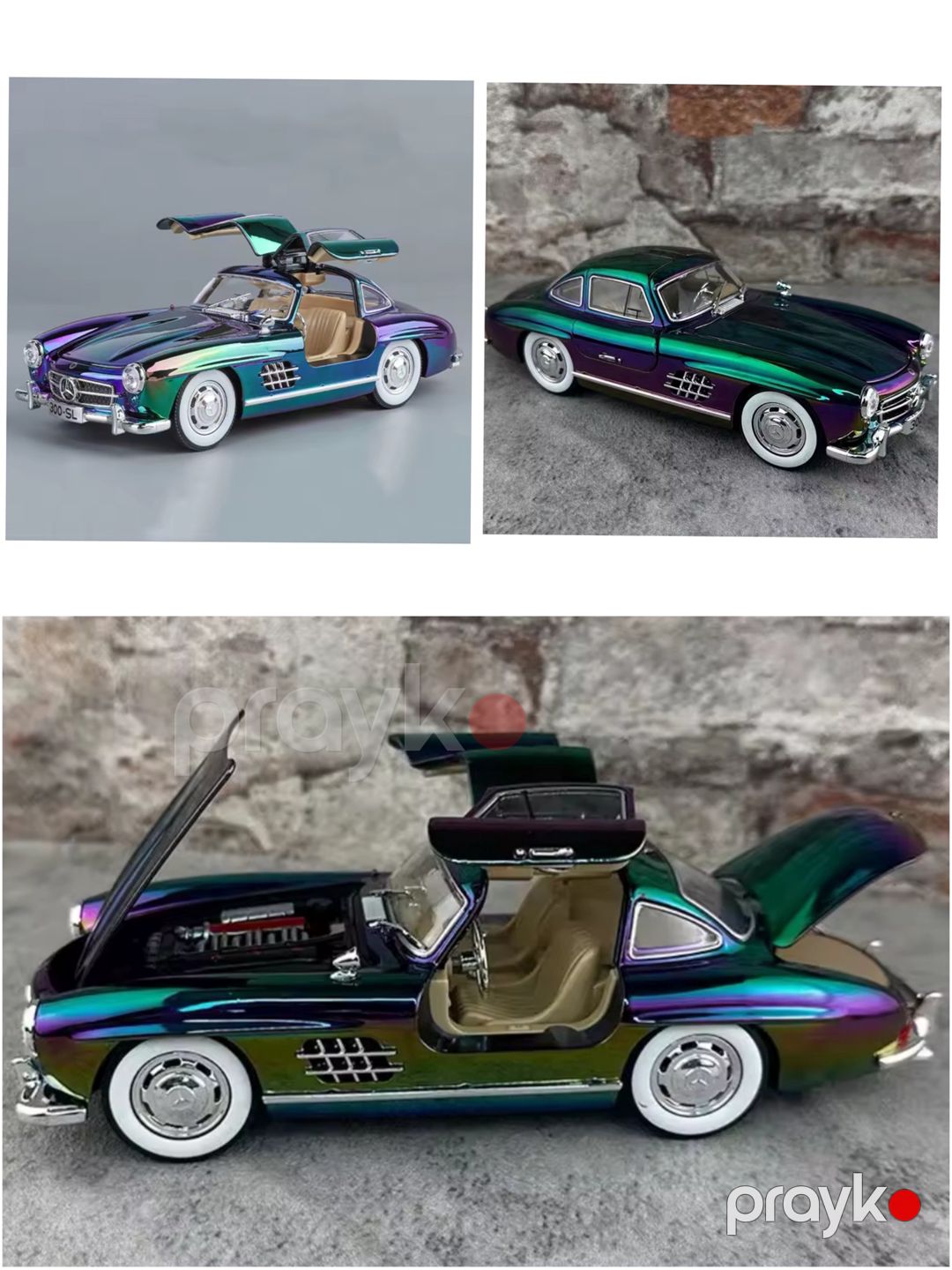 Avtomobil modeli Mercedes Benz, 300SL Klassik Vintage avtomobil Uşaq Oğlan Ad günü Hədiyyə Kolleksiyası 20x7.5x4.5 Sm — Mallar, Bakı (3)