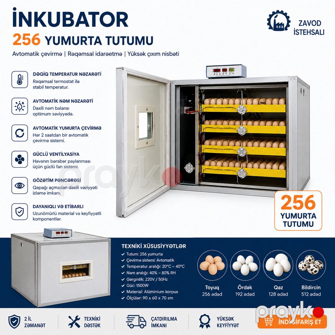 Sənaye tipli inkubator Agro Expert, ağ, 60х90 sm — Mallar, Bakı (2)