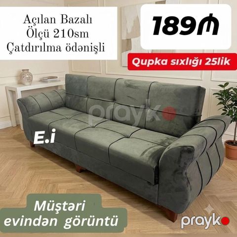 Divanlar Yeni ve Sifarisle 189 Azn Rəng seçimi var Açılan və Bazalı — Bakı