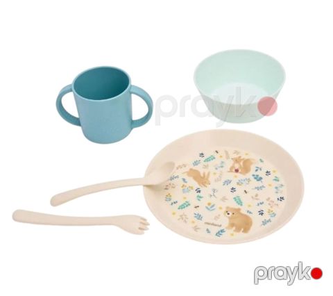 Qab-qacaq dəsti dəsti Miniland Dreamland, +6 ay, BPA Free plastik, rəngbərəng, 5 əd — Bakı