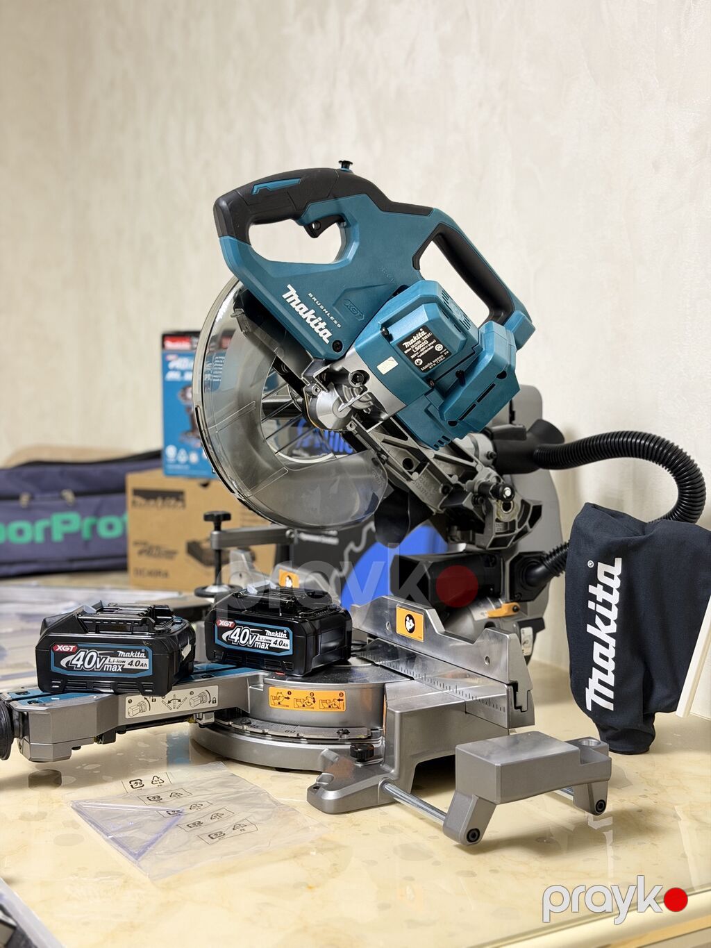 Makita XGT 40V Max akkumulyatorlu sürüşdürülə bilən gön dərəcəli — Testerler və labirintlər, Digah (7)