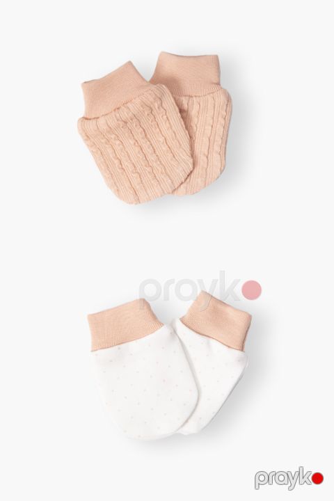 Əlcəkcik Bebetto C1248, şaftalılı, pambıq, ölçü 0-3 ay — Bakı