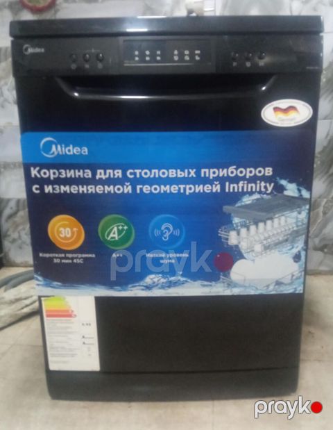 Midea qabyuyan maşın – tam ölçülü, qara rəng. Xüsusiyyətlər — Digah