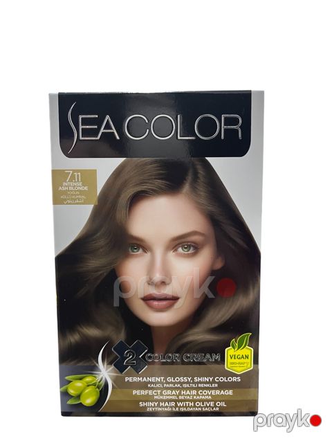 Saç Boyası Sea Color 7.11 Intense Ash Blonde, 100 ml — Bakı