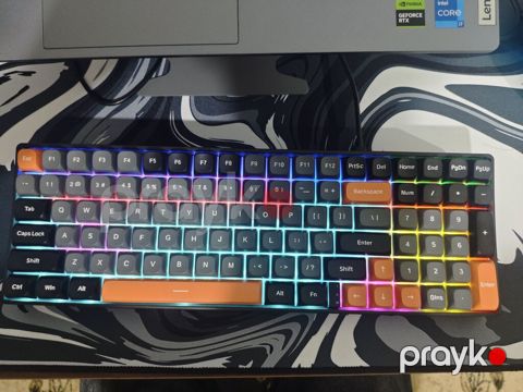 Aula mexaniki klaviatura Tam olcu mavi switchler real aliciya endirim — Sumqayıt
