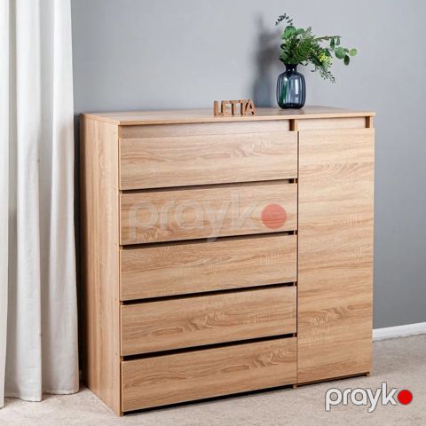 Komod Letta, bej, Ldsp, 120x50x120 sm — Bakı