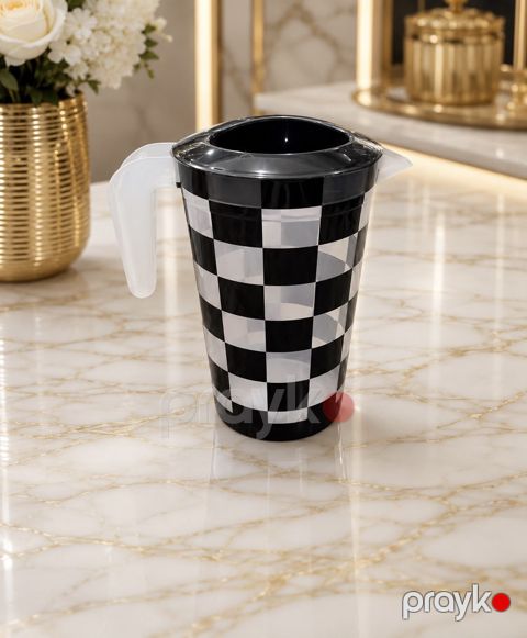 Qrafin, plastik, 1000 ml, ağ-qara — Bakı