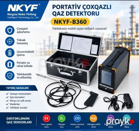 Qaz Detektor, Yeni, Zəmanətli, Pulsuz çatdırılma, Rayonlara çatdırılma — Bakı
