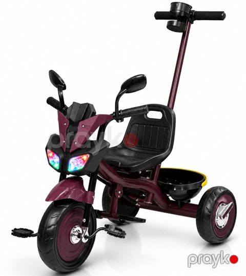 Üçtəkərli velosiped ABC_6288A, 1-5 yaş, qara/bordo, metal/plastik — Bakı
