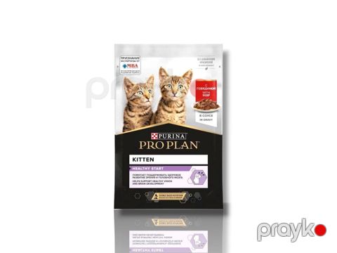 Nəm yem pişik balaları üçün Purina Pro Plan Healthy Start Mal əti ilə 85 g — Bakı